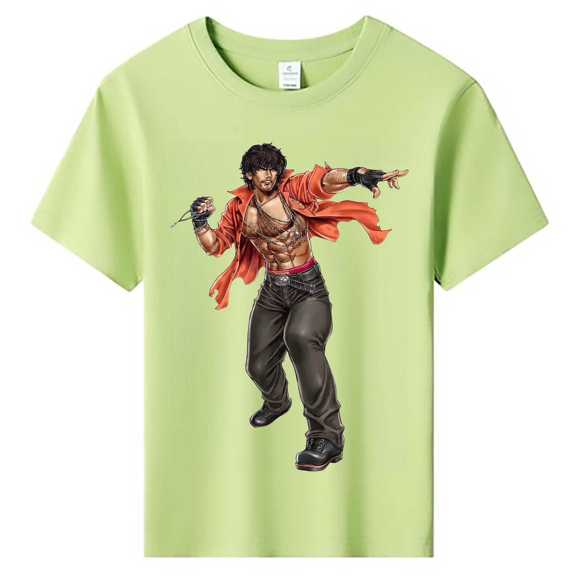 （画像用） 北斗の拳 Fist of the North Star 綿100％キッズTシャツ（フロントプリント）